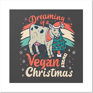 I'm Dreaming of a Vegan Christmas Funny Men Women Posters and Art